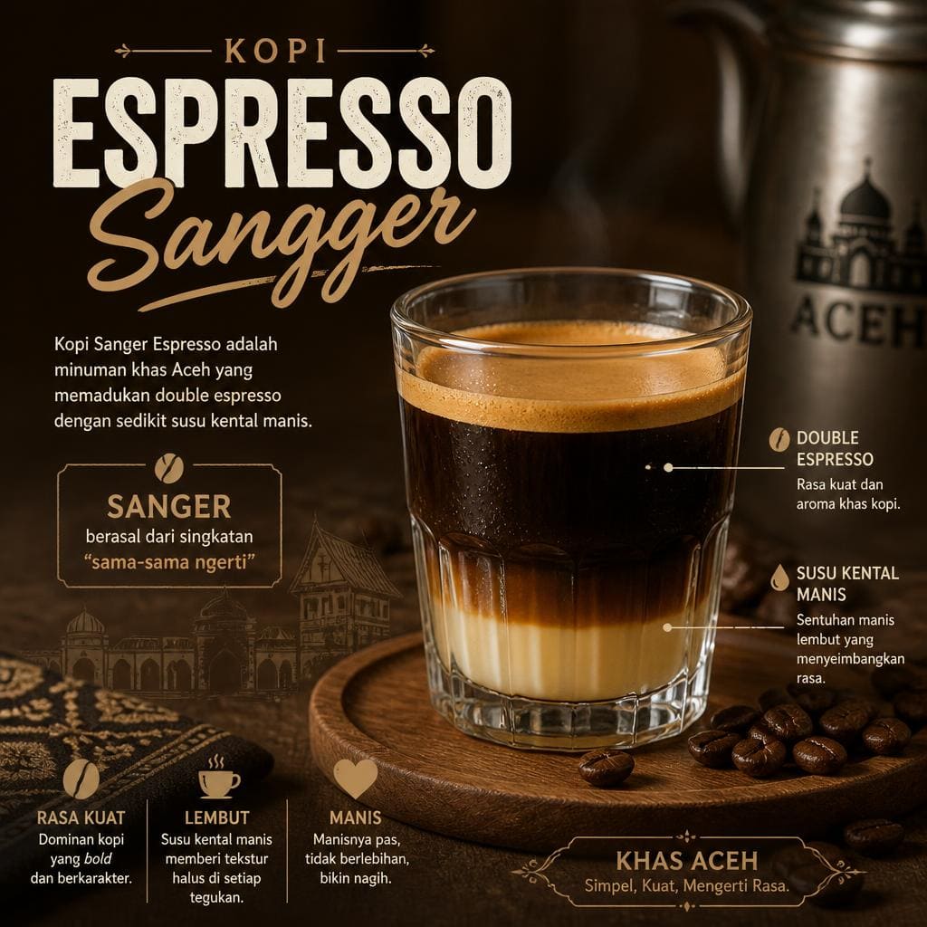 Kopi Espresso Sangger di Solong Coffee